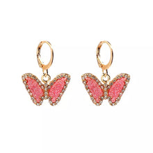 Load image into Gallery viewer, Gold/Silver Butterfly Earrings

